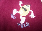Ladies Womens Medium M & M’s Zippered Vest Burgundy Gray Pockets EUC — photo 2