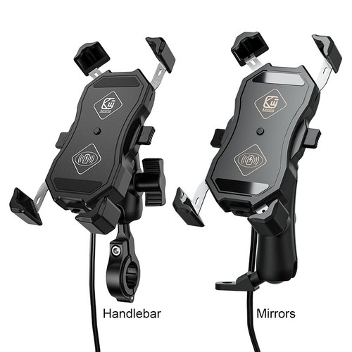 Motorbike Phone Support 15W Wireless Charger Waterproof QC3.0 for 3.5-6.5 Inch F - Zdjęcie 8 z 15