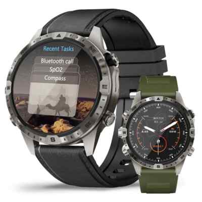 Smart Watch Bluetooth Call Outdoor Sport Voice Assistant Compass Fitness Tracker