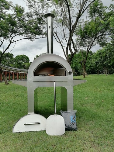 kasa Outdoor Portable Large Pizza Oven BBQ Wood Fired Camping Stainless Steel - Picture 9 of 15