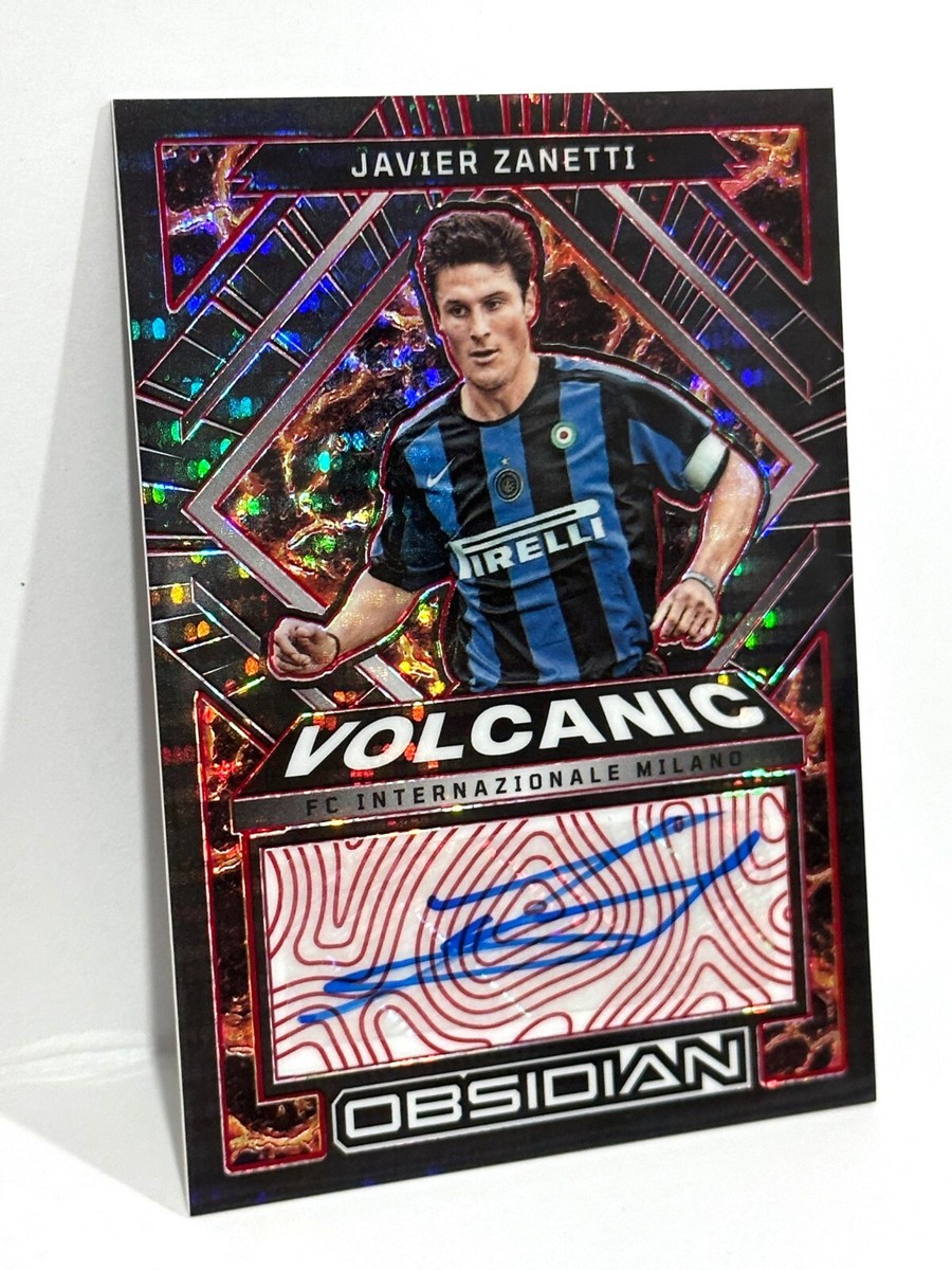 2022-23 Panini Obsidian Argentina Volcanic Auto Javier Zanetti Red