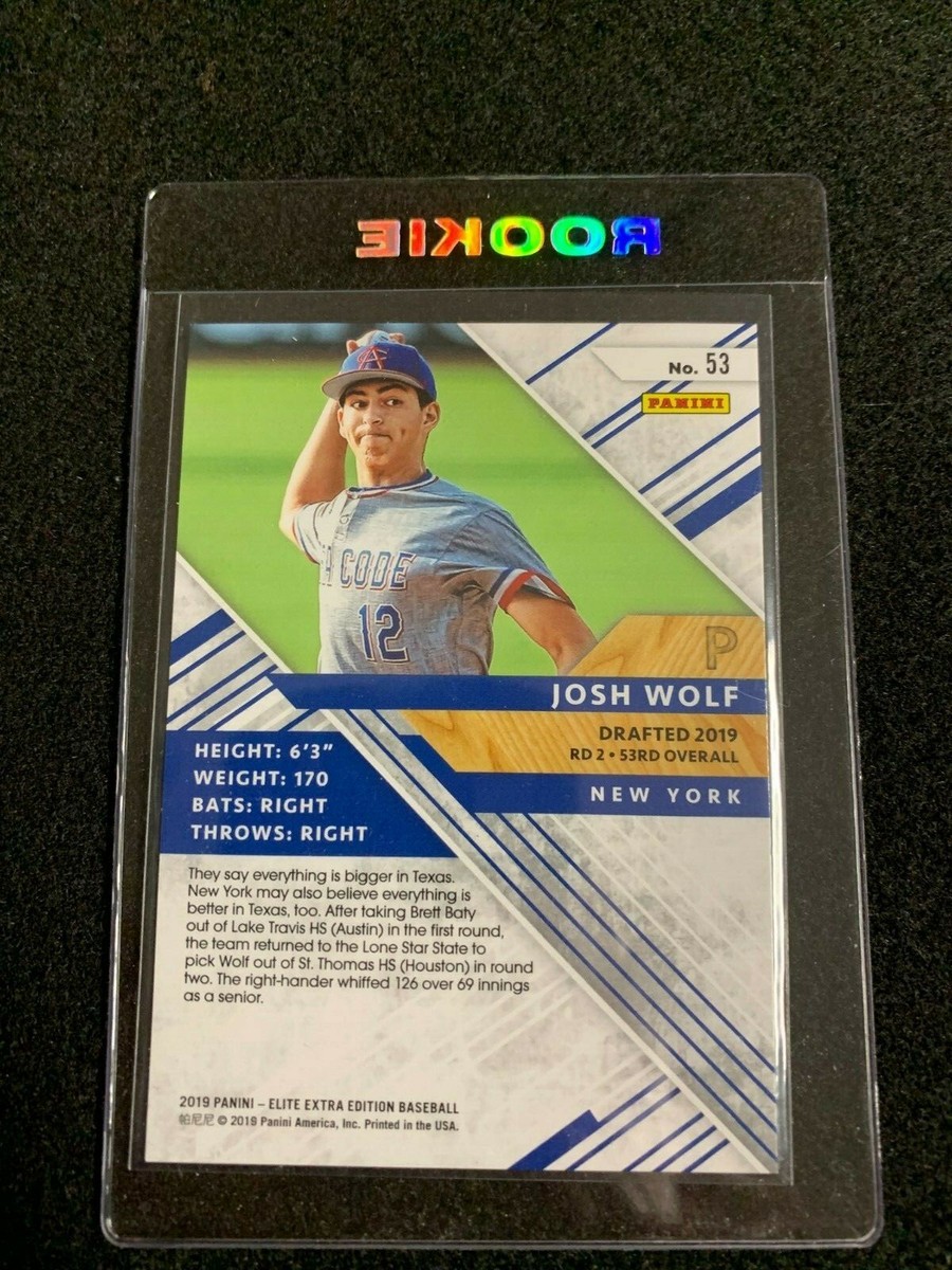 2019 Panini Elite Extra Edition - Josh Wolf #53 /999 (RC