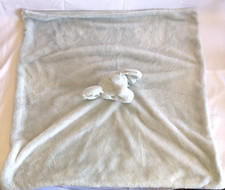 Elephant security blanket lovey Large light blue soft 30x30 Unisex