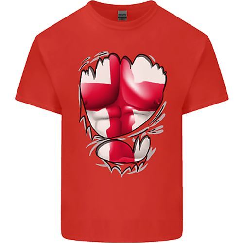 Palestra st Georges Croce Inglese Bandiera Addominali Uomo Cotone T-Shirt - Foto 5 di 19