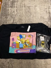 the simpsons uni-sex adult t shirt new with Tags Size 3xL With Socks