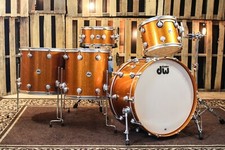 DW Collector's Maple/Spruce Tangerine Sparkle Exotic Drum Set 24/13/16/18/7x14