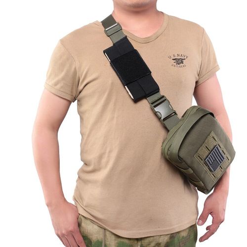 Tactical Phone Pouch Shoulder Strap Outdoor Waist Belt Pack Phone Holder Case - Picture 7 of 15