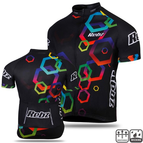 Mens Cycling Jersey Half Sleeve Sublimation Racing Biking Outdoor Sportswear