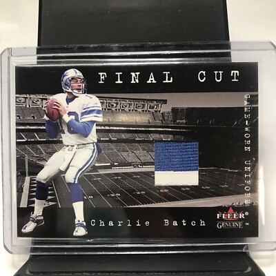2-Color Patch Lions 2001 FLEER FINAL CUT GAME WORN UNIFORM CHARLIE BATCH