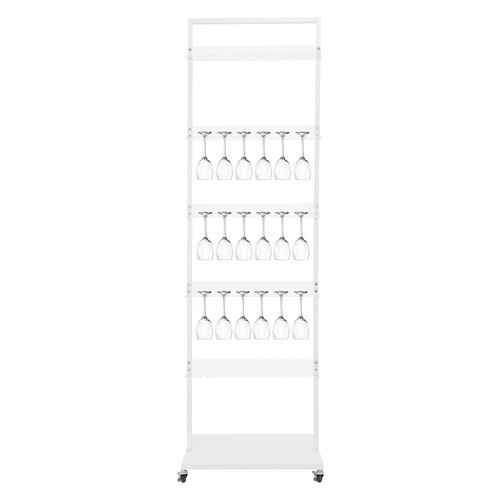 Champagne Display Holder, 5 Tiers Mobile Shelf, 30 Wine Glass Stemware Rack New! - Picture 4 of 20