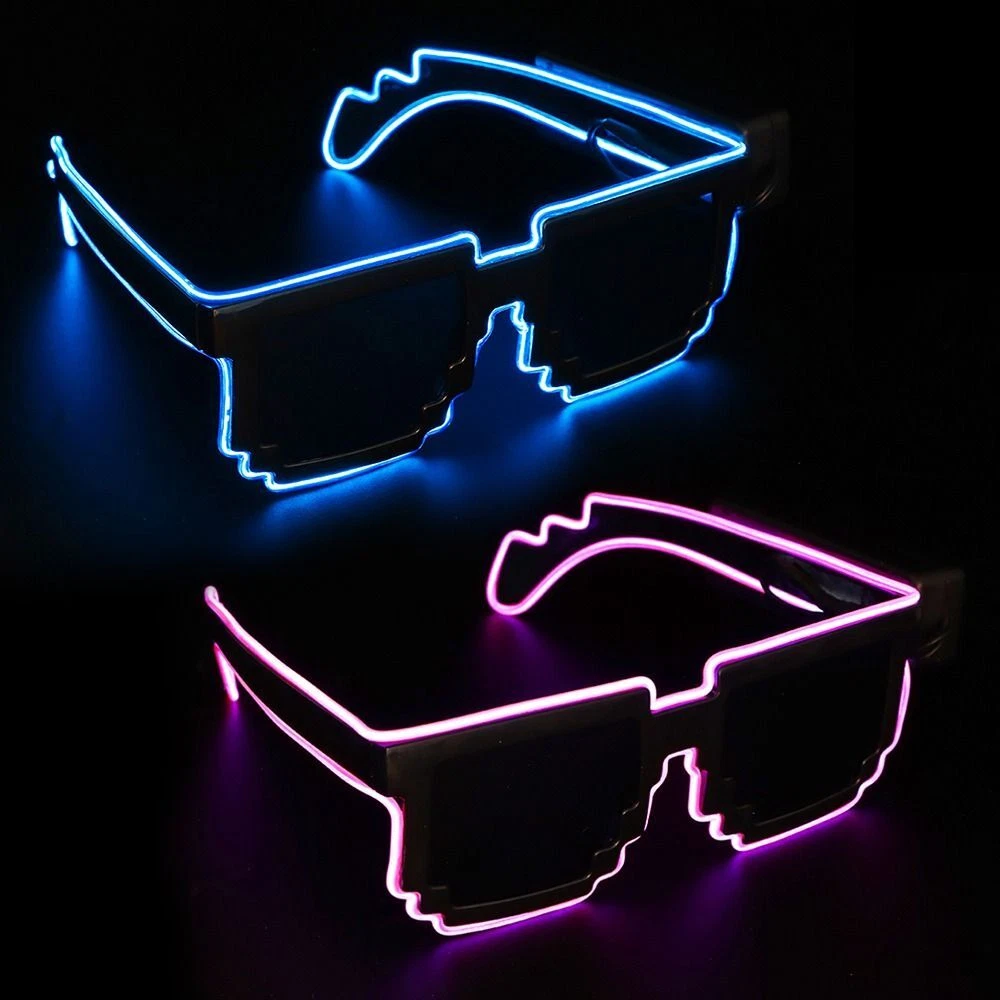 Wireless LED Light up Glasses Glow in the Dark Neon Rave Shades