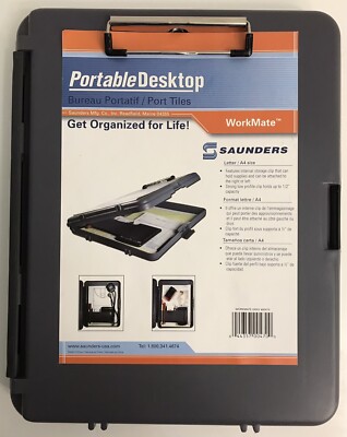 WorkMate Storage Clipboard Holds 8-1/2''w x 11''h Charcoal/Gray (SAU00470) NEW