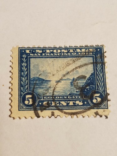 3x United States Scott 399 5c / 5 Cent Panama Pacific Perforated 12 Lot Of 3 - Picture 4 of 9