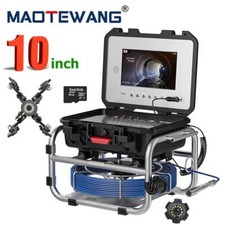 50M Sewer Pipe Inspection Camera 512HZ Sonde Self leveling 1080p Meter Counter