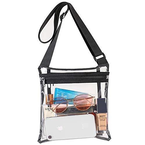 XINHUISHQZ Clear Bag Stadium Approved, Clear Crossbody Bag,Clear Concert  Bag,Clear Purse for Women,With Adjustable Strap for Sport Event Concert ( Black) - Yahoo Shopping