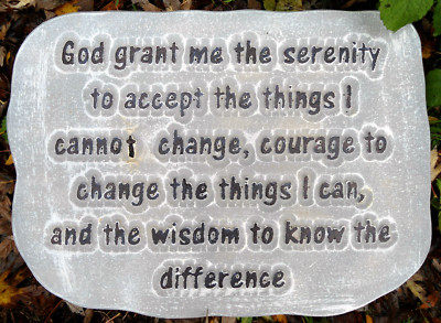 Serenity prayer mold plaster cement abs plastic casting mould 15'' x 11'' x 3/4''