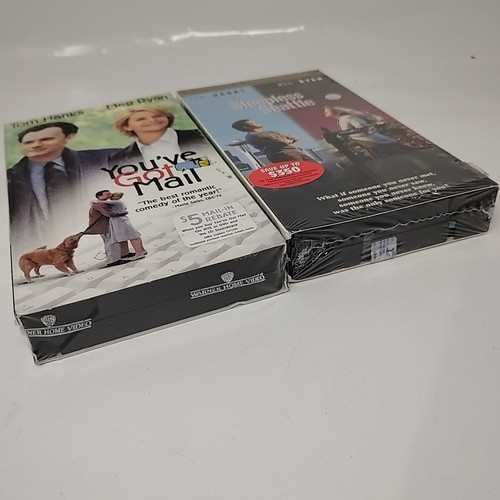 VHS SLEEPLESS IN SEATTLE YOUVE GOT MAIL Vhs Vcr TOM HANKS MEG RYAN Both Sealed - Picture 2 of 6
