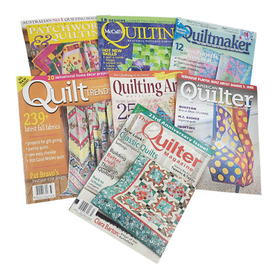 7 Quilting Magazines Lot Quilt Patterns Australian McCall's Quiltmaker Quilting
