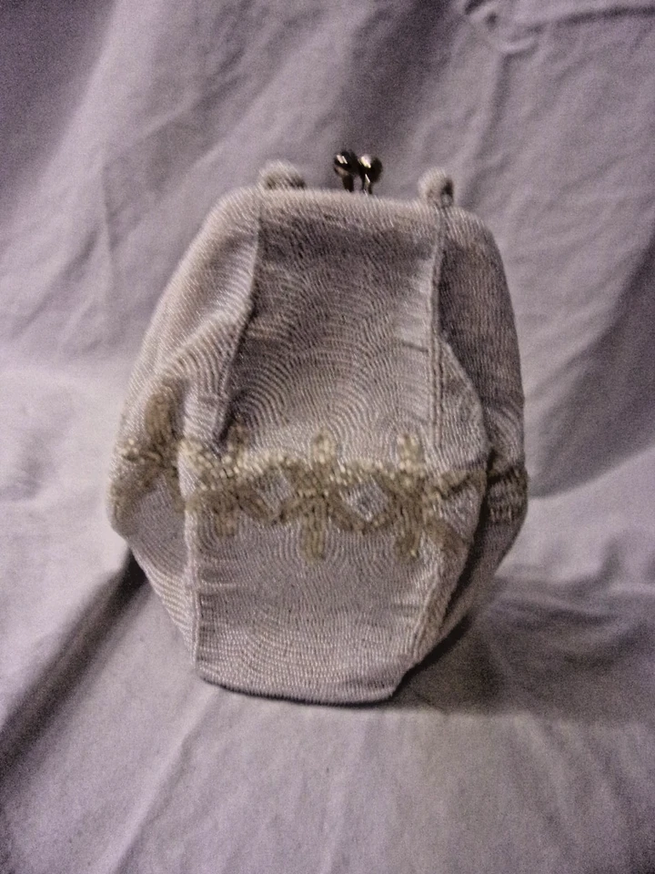 Bolso de Colección Walborg De Pinna Blanco Semilla Perla Caja Elegante Gran Novia Foto 3 de 4