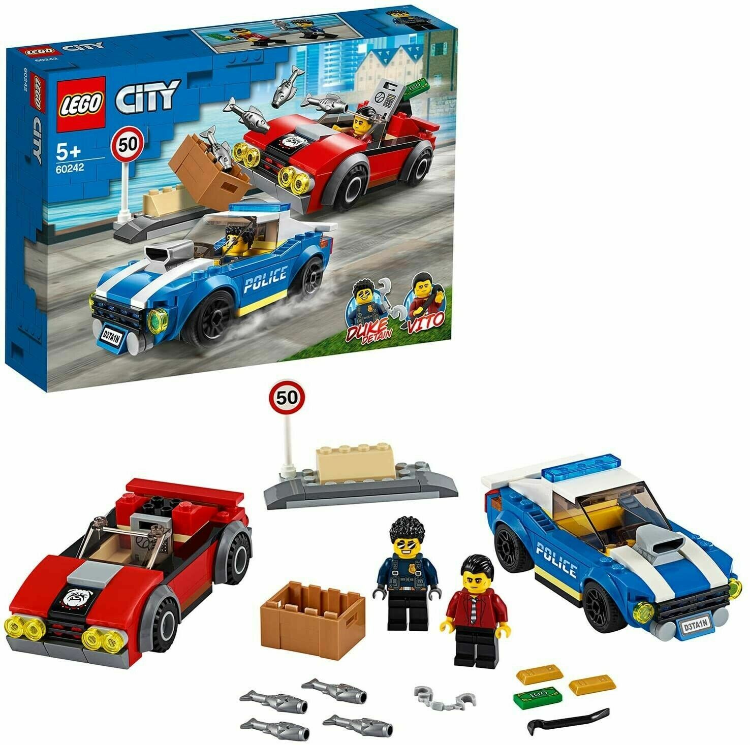 LEGO CITY - POLICE HIGHWAY ARREST ARRESTO SU STRADA DELLA POLIZIA  ART 60242