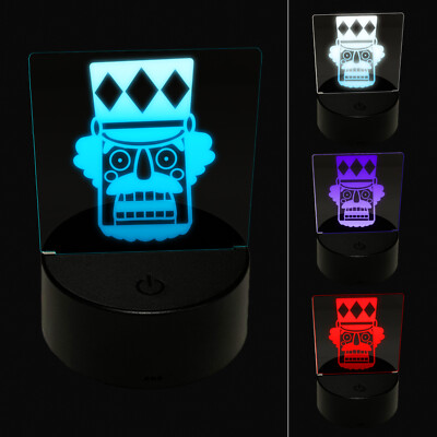 Shocked and Surprised Christmas Nutcracker Face LED Night Light Sign Lamp