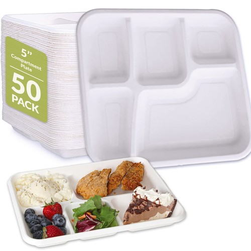 Plates Strong Paper Plates Disposable Compostable & Biodegradable Plates -50pcs - Picture 56 of 61