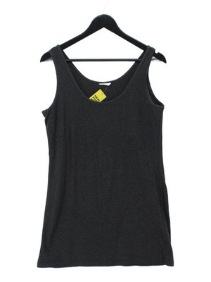 Hush Women's T-Shirt M Grey Cotton with Elastane Sleeveless Round Neck Basic
