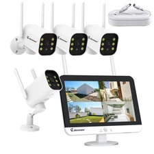 Wireless WIFI Outdoor 5MP IP Security Camera System 10CH 1TB NVR CCTV Home Audio