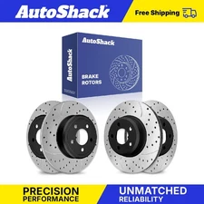 Front Rear Drilled Slotted Brake Rotors for Dodge Charger Chrysler 300 V6