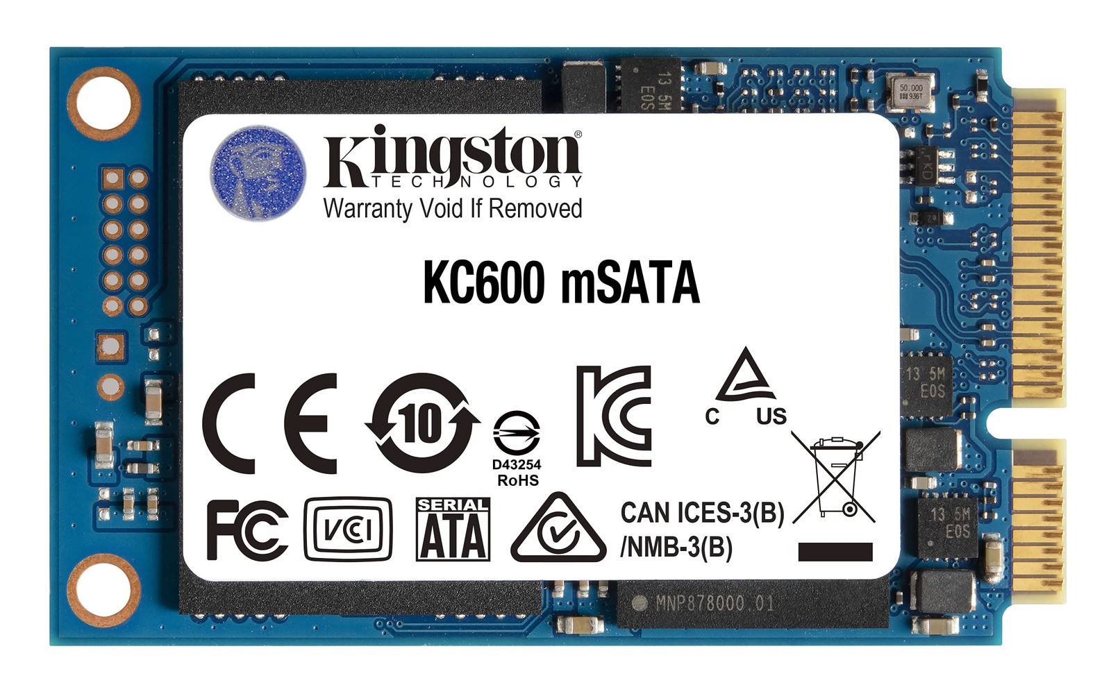 Твердотельный накопитель Kingston KC600 SSD 1024 ГБ SATA3 mSATA - SKC600MS/1024G 1024 ГБ mSATA Nur Laufwerk