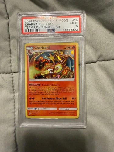 2019 Pokemon Sun & Moon Team Up Cracked Ice #14 Charizard BGS 9.5 GEM MINT