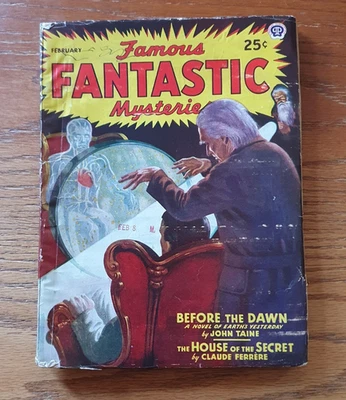 Famous Fantastic Mysteries USA Pulp Claude Ferrere/John Tain Feb 1946 - Image 1 of 3