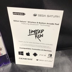 Sega Saturn Retro-bit Wireless Bluetooth Controller - Slate Grey (RARE FIND)