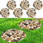 River Rock Stepping Stones Outdoor for Garden Walkway, 12 inch Diameter 6 Pcs.