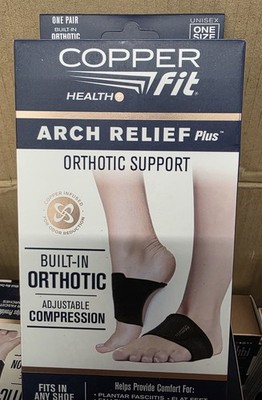 Cooper Fit Unisex Arch Relief Plus Orthotic Support One Size 2 Arch Wraps Open
