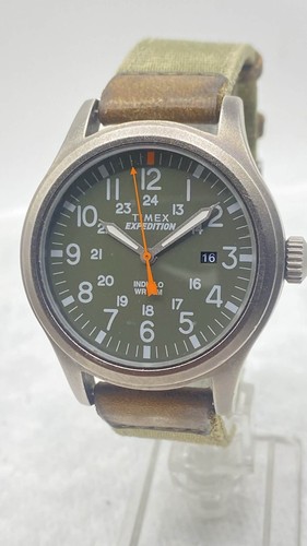 Timex TW4B14000, Men's Expedition Scout Green Fabric Watch, Date, Indiglo, NEW - Picture 3 of 14