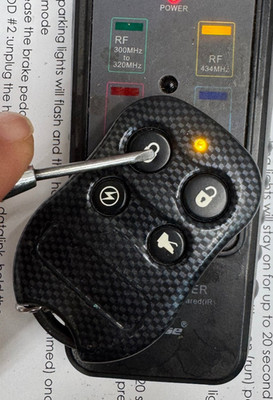 Command START CAR STARTER CONTROL REMOTE KEYLESS FOB ALARM TRANSMITTER YELLOW
