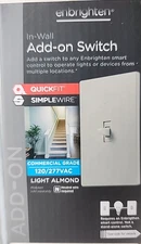 Enbrighten 12732 Add-On Smart Switch Z-Wave/Zigbee Light Control Almond