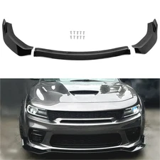 Front Bumper Lip For Dodge Charger SRT Widebody 2020-2023 V4 Style Glossy Black