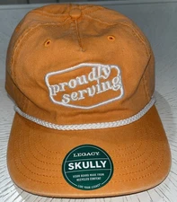 Legacy Skully Hat One Size Orange SnapBack Adjustable Casual Stylish