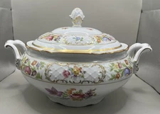 Schumann EMPRESS DRESDEN Porcelain Round Soup Tureen 8.5”W x 4.75”H Discontinued