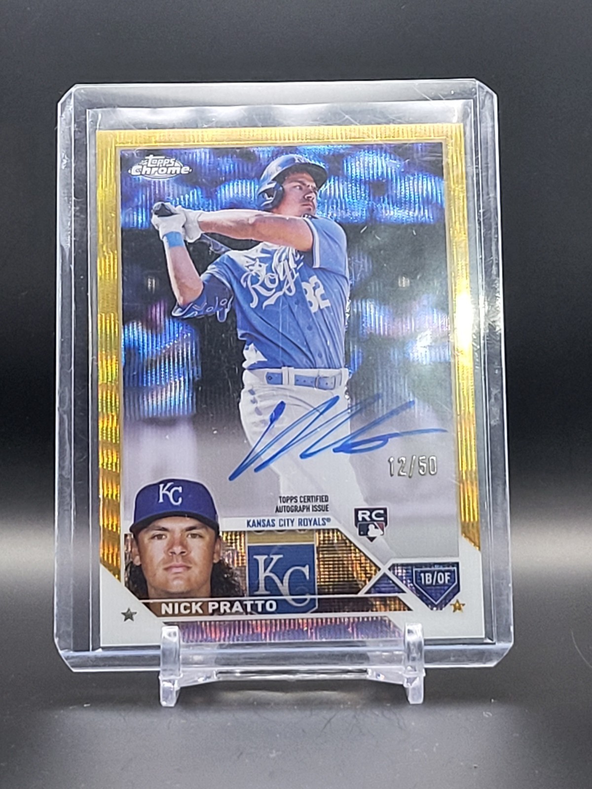 2023 Topps Chrome Rookie Gold Wave Refractor /50 Nick Pratto Auto RC