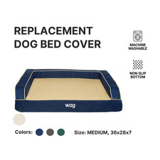 REPLACEMENT DOG BED COVER, NAVY BLUE, MEDIUM, 36 X 28 X 7, FREE SHIPPING