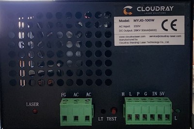 Cloudray MYJG-100W Laser Power Supply 220V for CO2 Laser 