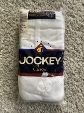 Vtg NEW 2000 Jockey Classic Y-Front Briefs 3-Pack Size 38 White USA Made NIP