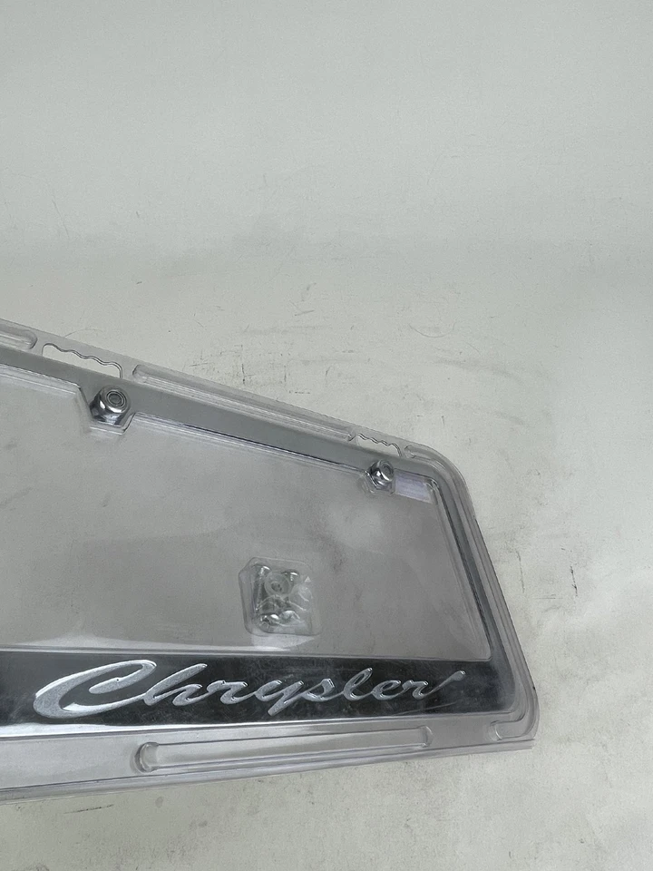 2 Новые Металлические Рамки для Лицензии с Винтовой Крышкой Гравировка Искрящийся Скрипт Буква Chrysler - Изображение 4 из 4