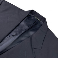 Canali Men  s 100 Wool 2-Button Gold Buttons Blazer Navy Blue   Italy   44L US