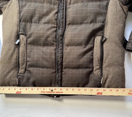 VTG ETRO Down Hooded Jacket Brown Men’s Medium READ - Picture 10 of 24