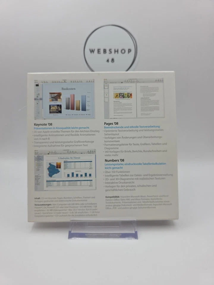 Apple | iWork '08 | MA790D/A | Mac Software CD | Deutsch - Bild 4 von 4