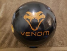 Used, 15lb, Motiv, Black Venom bowling ball, used 6 games
